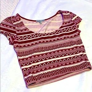 cropped scoop-neck tee